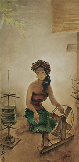 Balinese Weaving Girl