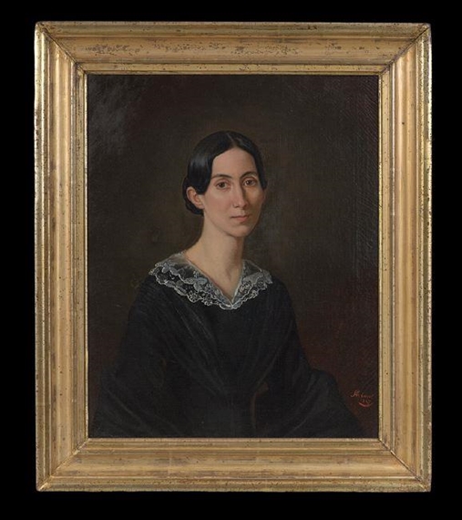 Portrait of a Creole Lady in a Lace Collar by Louis Nicholas Adolphe Rinck, 1847