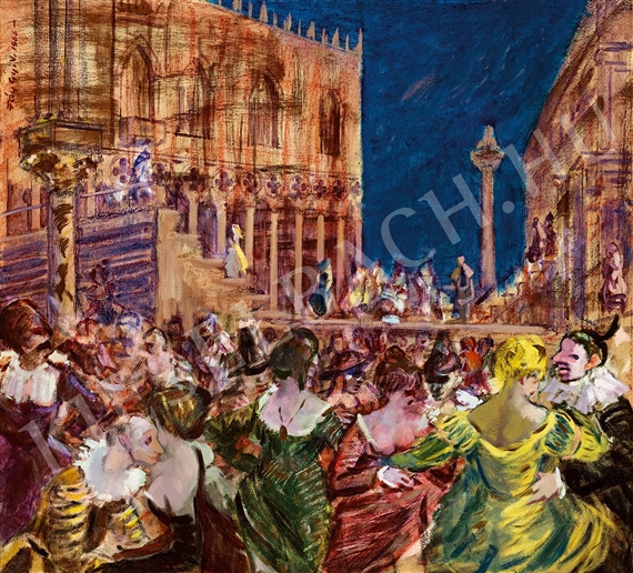 Carneval in Venice by Győző Fáy, 1966