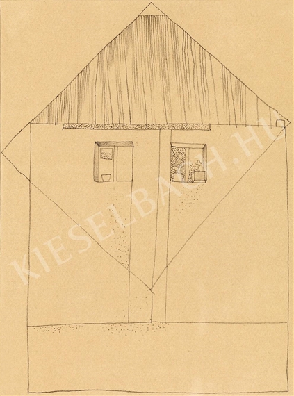 House with Flowery Windows by Lajos Vajda, 1936