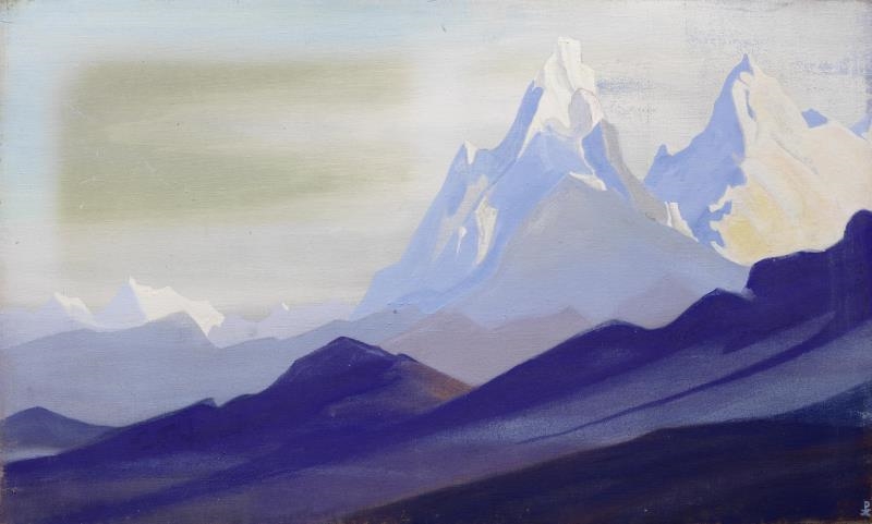 Artwork by Nicholas Roerich, Himalayas, Made of tempera on canvas