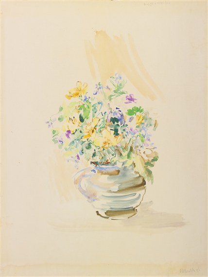 BLUMENSTILLEBEN by Oskar Kokoschka, 1956