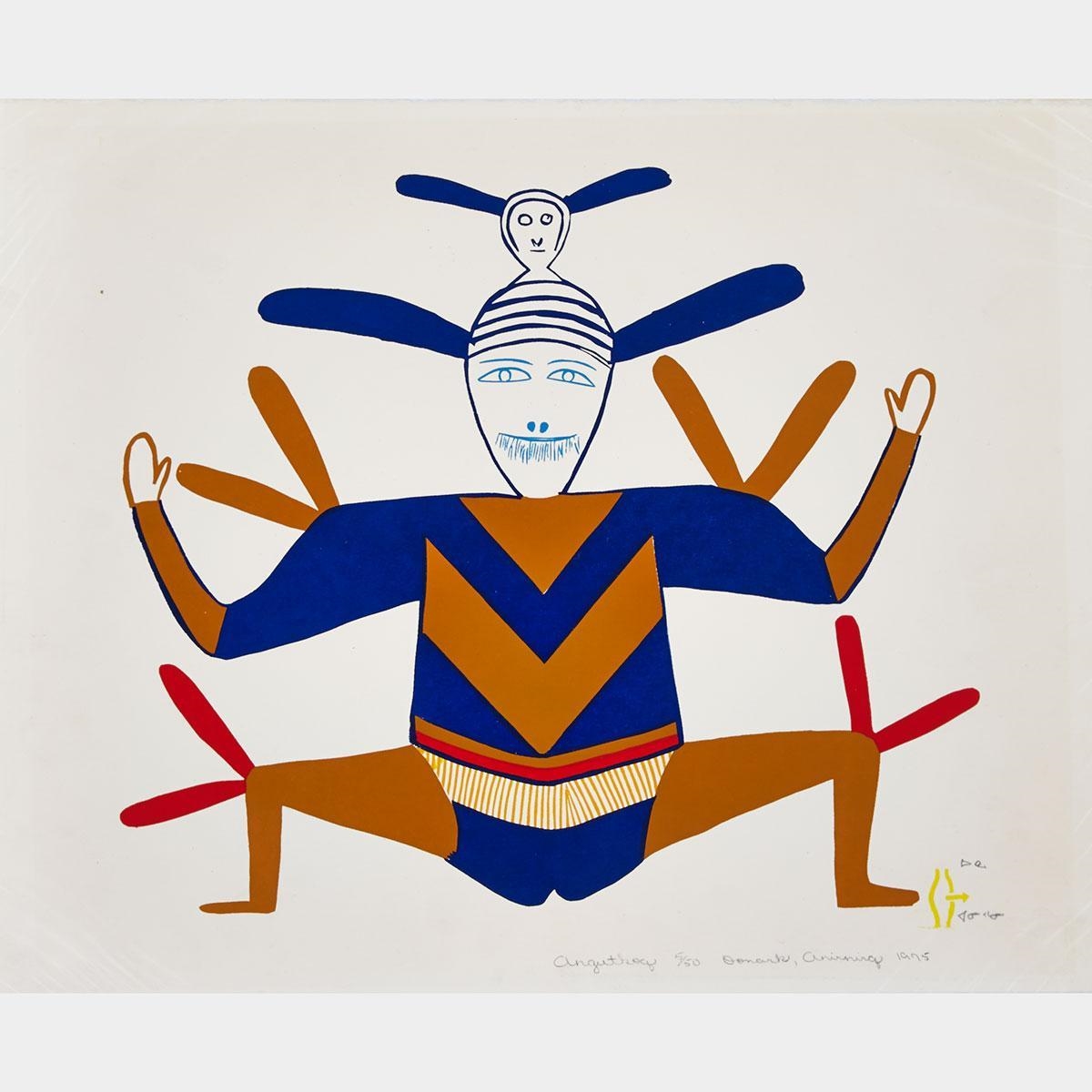 Artwork by Jessie Oonark, ANGUTKOQ, Made of serigraph