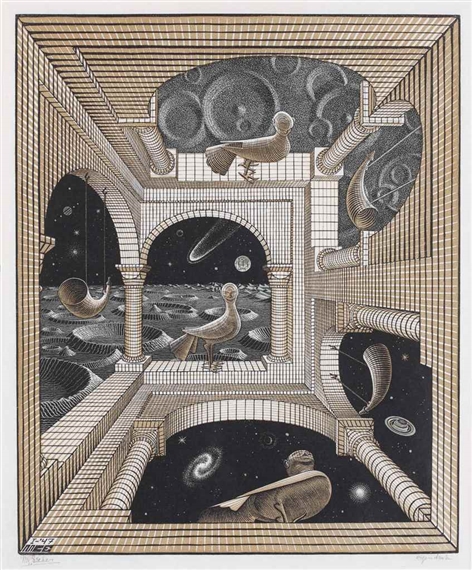 Other World (B. 348) by Maurits Cornelis Escher, 1947