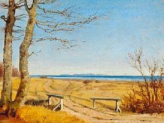 View towards Kullen from Julebæksbroen - Johan Thomas Lundbye
