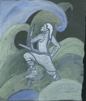 Celtic Warrior and Waves - Anne Bates