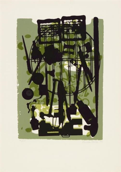 Konvolut von drei Farbserigrafien