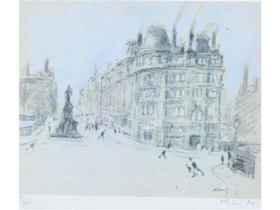 Harold Riley | Manchester street scenes (1984) | MutualArt