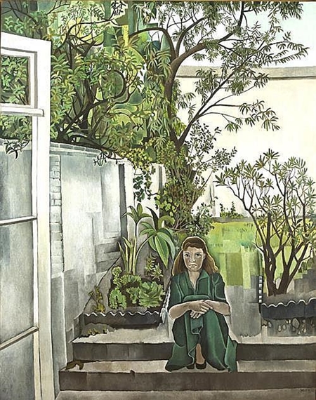 GIRL IN A GARDEN by Patrick Swift, Circa 1953
