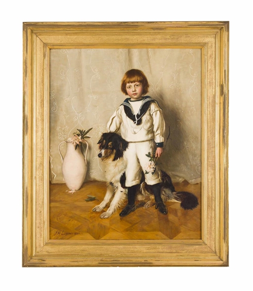 Patrick Son of Sir David Chalmers and his Dog by John Henry Lorimer, 1886