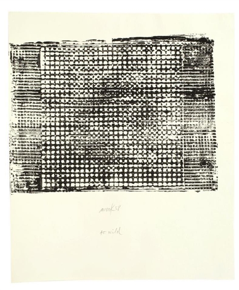 Ohne titel (zu wild) by Heinz Mack, 1958