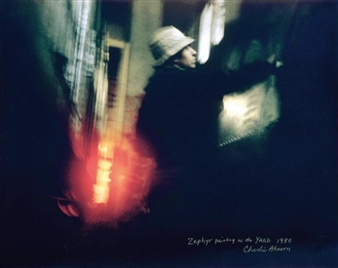 Zephir painting int yard - Charlie Ahearn