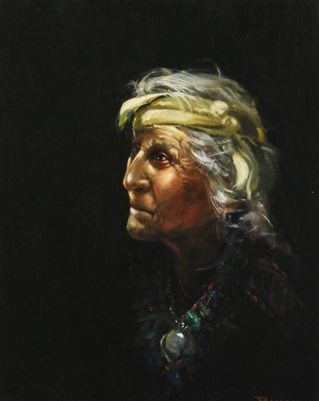 Ramon Rice | The Navajo Indian Grandmother (1969) | MutualArt