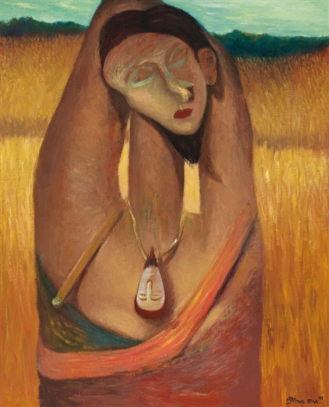 Une Femme Aux Champs by Alixe Fu, 1991