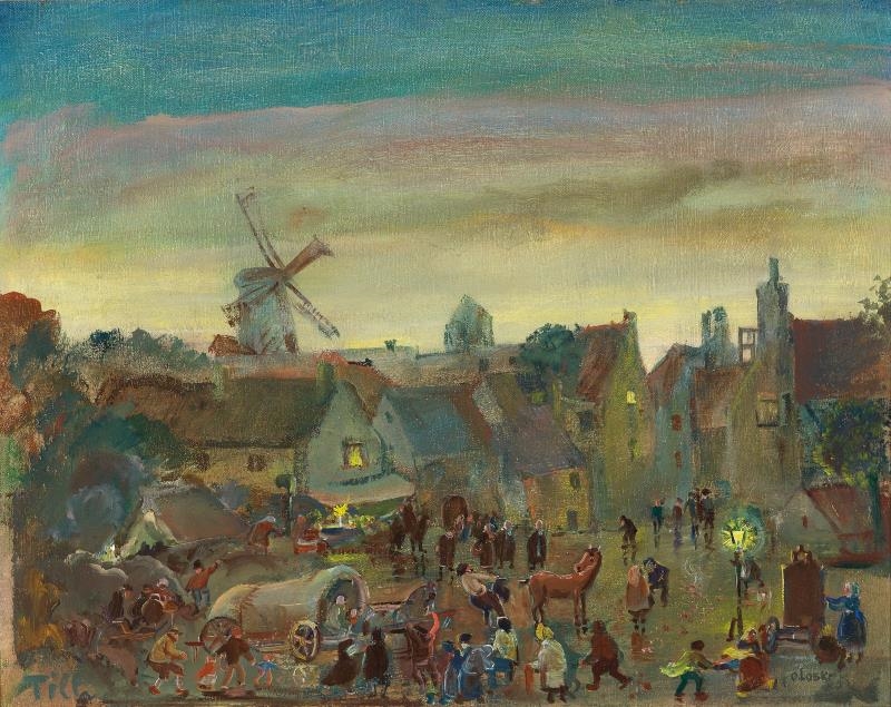 Artwork by Oskar Laske, Till, Made of oil on canvas