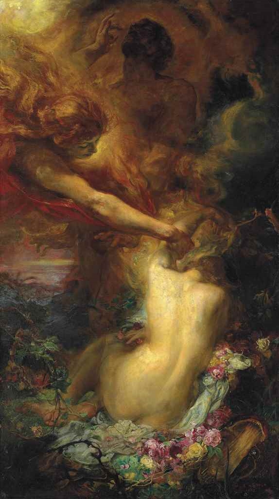 Artwork by Henry John Stock, The Uplifting of Psyche, Made of oil on canvas