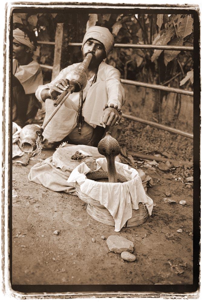 Artwork by Robert Curran, Snake Charmer (Nepal), Made of Seleniuum