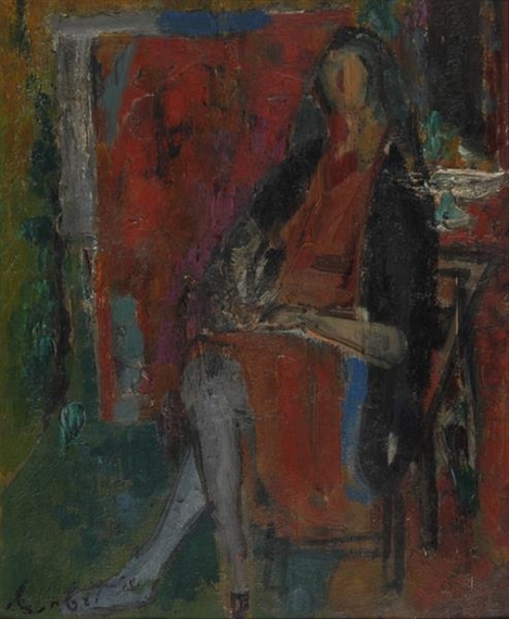 Sitzende Frau by Adolf Herbst