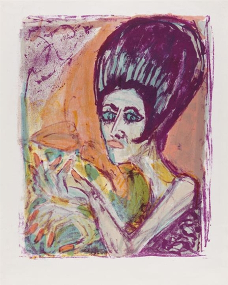 Mondäne Dame by Otto Dix, 1965