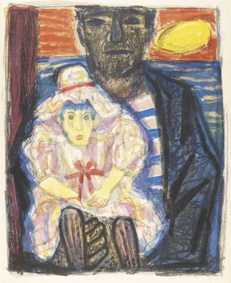 Der Fischer und das Kind by Otto Dix, 1961
