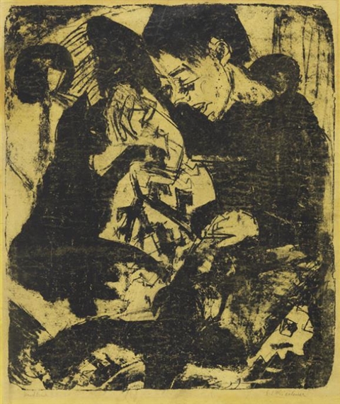 Knabe mit Katze by Ernst Ludwig Kirchner, 1920