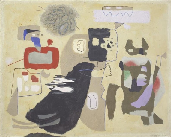 Fra Diavolo (Auf Gelb) by Willi Baumeister, 1951