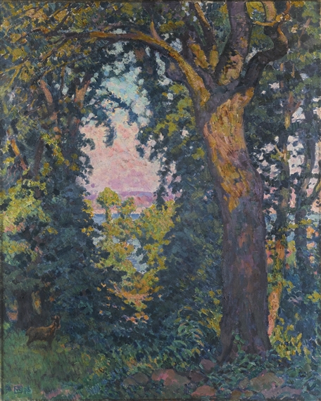 UN RAVIN À ST BRELADE (JERSEY) by Théo van Rysselberghe, 1908