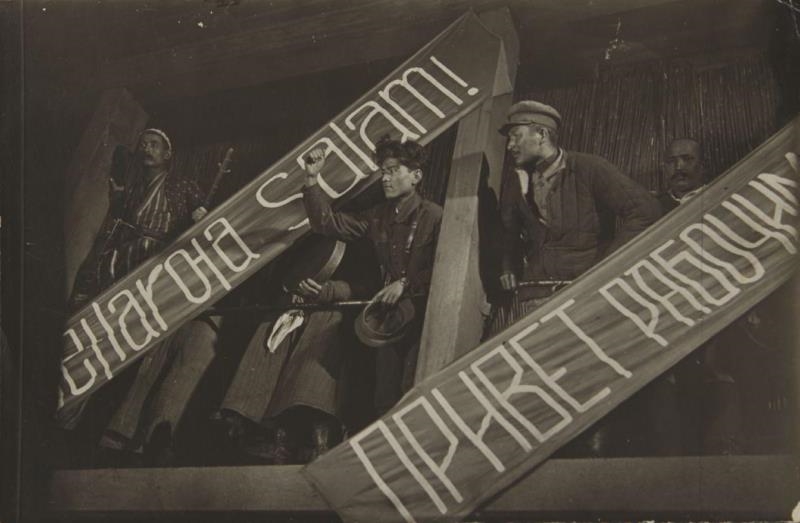 Artwork by Georgi Zelma, Greeting to the Workers’, Uzbek SSR, Made of Vintage silver print