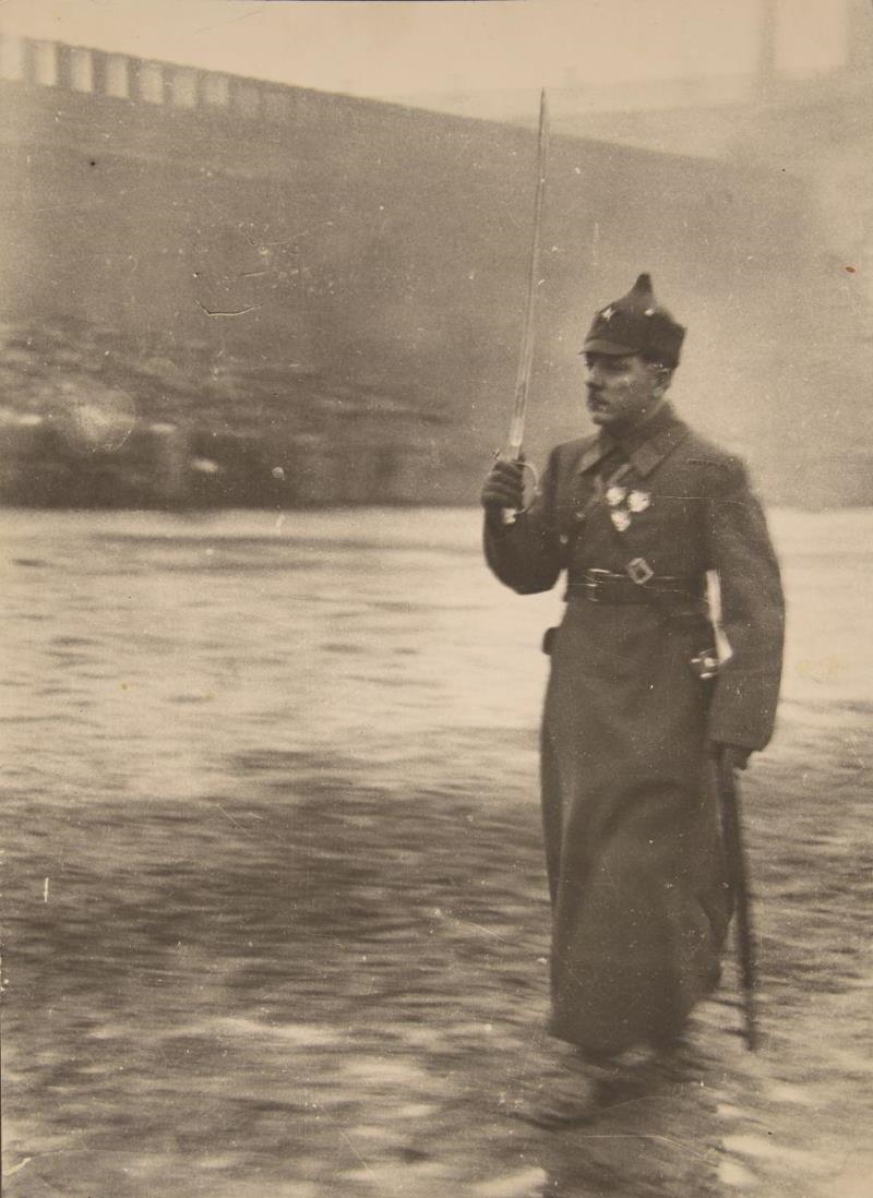 Artwork by Dmitri Debabov, Verteidigungsminister Kliment Woroschilow bei Einer Militärparade am Roten Platz/Minister of defence Kliment Voroshilov at a Military Parade on Red Square, Moscow, Made of Vintage silver print