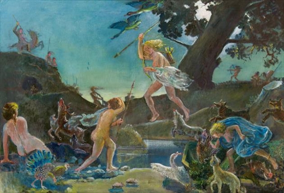 Diana and Aktaion by Oskar Laske