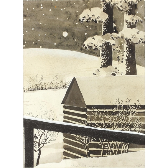 Night After A Snow by Maud Gatewood, 1977