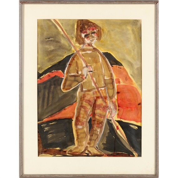 Figure in Gold & Sketch