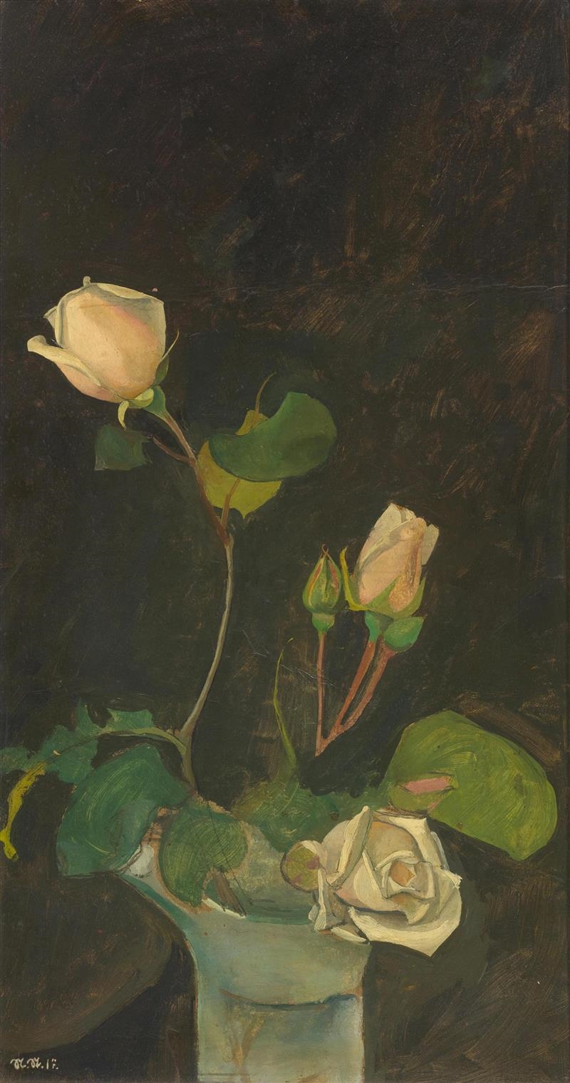 Rose in a vase by Niklaus Stoecklin, 1917