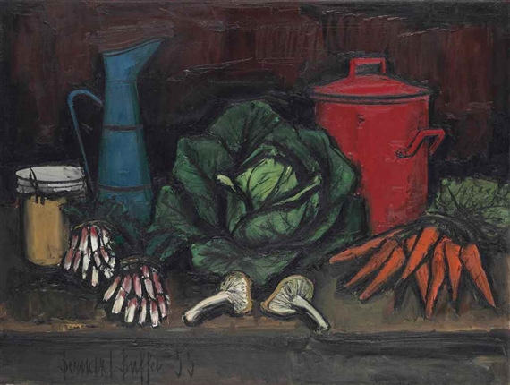 ベルナール・ビュッフェ【Nature morte au chou】 ベルナール・ビュッフェ【Nature morte au chou】