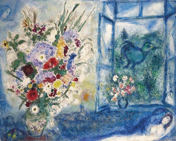 Marc Chagall、Fenetre au village、希少画集画