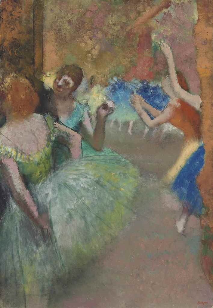 Artwork by Edgar Degas, Scène de ballet, Made of oil on canvas