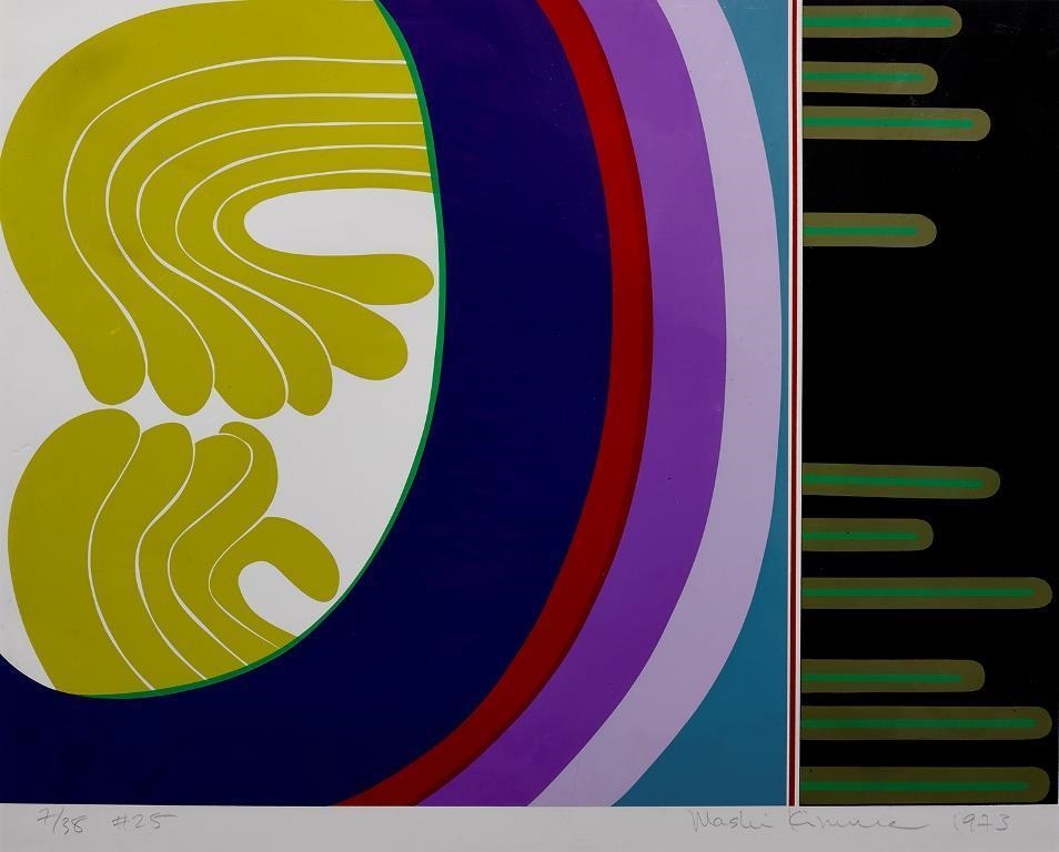 Artwork by Mashiko, 3 Works: #25; #34; #16, Made of Silkscreen