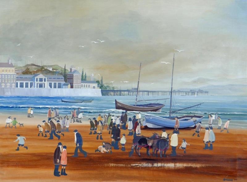 Artwork by Brian Shields, Hey Mister, Look what your Donkey's done on me Best Boots, Made of Oil on canvas