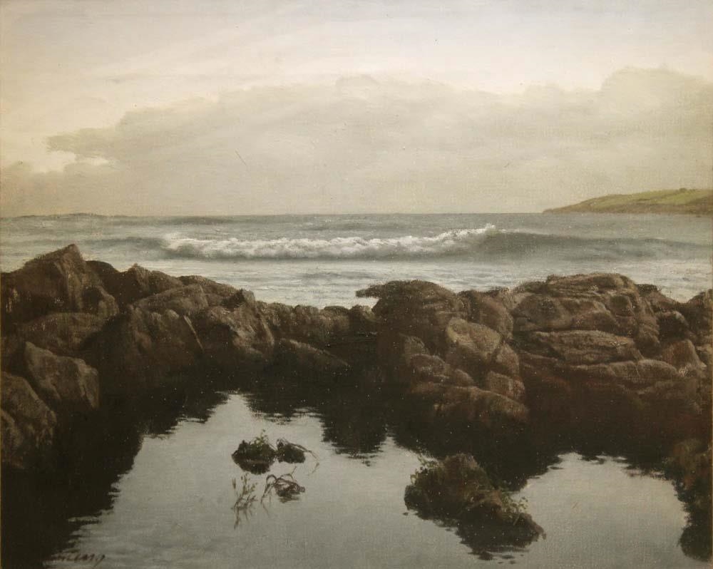 Artwork by Patrick Hennessy, THE BREAKING WAVE, GARRETSTOWN BEACH, Made of Oil on canvas