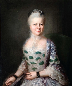 Portrait of a Lady doing Needlework - Johann Dietrich Findorff