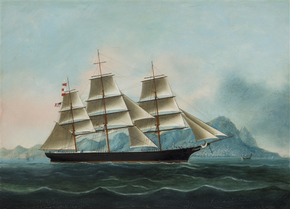 The American clipper ship "Archer" arriving Hong Kong - Hing Qua