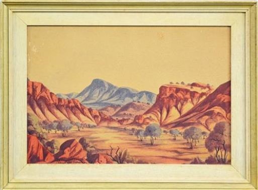 Central Australian Landscape by Reuben Pareroultja