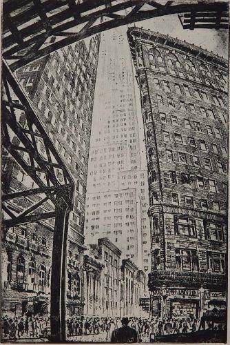 6th Ave at 34th Street by Gottlob L. Briem, 1930