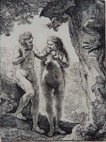 Adam and Eve by Rembrandt van Rijn, Amand Durand, 1638