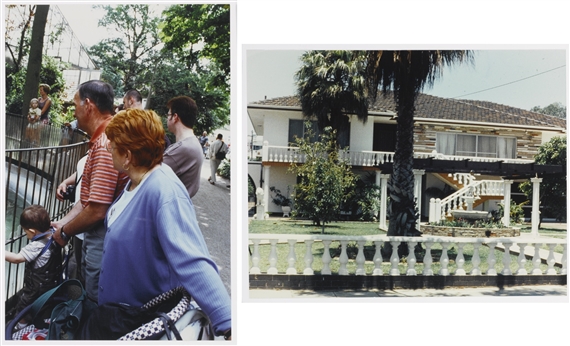 (I) NEW PERTH (AUSTRALIA) SUBURBAN HOUSE (II) FAMILY GROUPS AT THE ANTWERP ZOO by Dan Graham, 2002