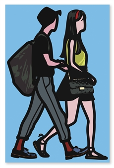 RED SOCKS AND CHANEL BAG - Julian Opie