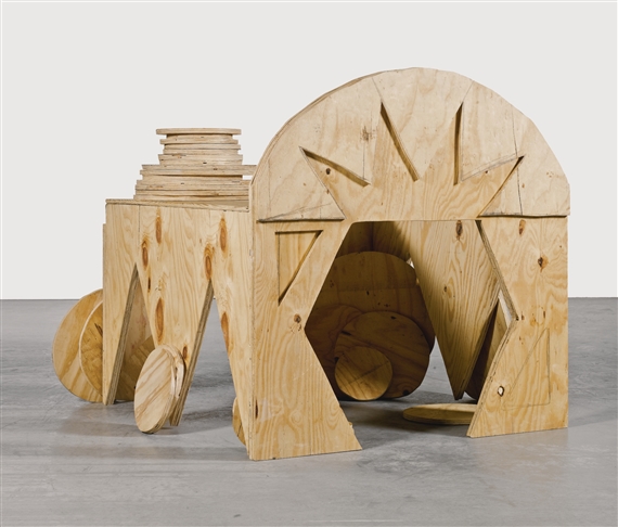 LITTLE HOUSE WITH COINS by Thomas Houseago, 2011