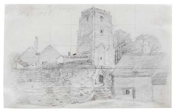 The Church of St Mary-ad-Murum, Colchester by John Constable, 1808