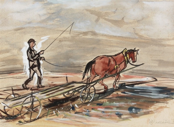 On the field by Vojtěch Sedláček, 1944