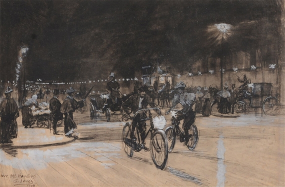 Le Grand Boulevard de Nuit by Charles Jouas, 1906